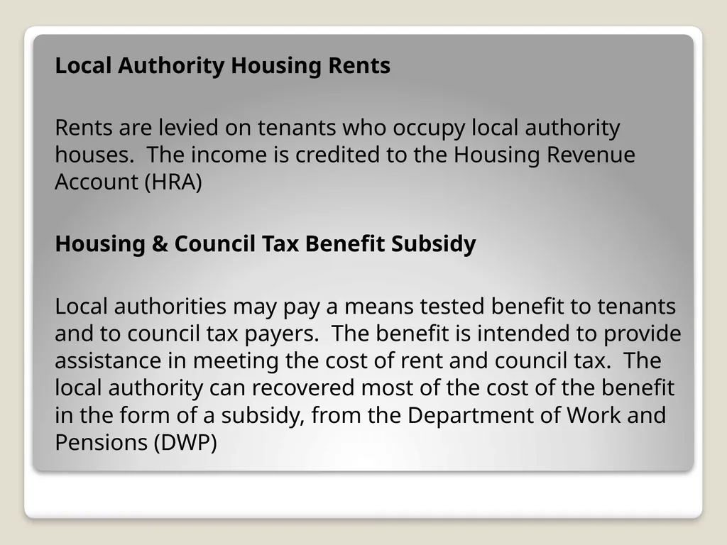 Local Government Finance Introduction Local - slide 11 of 41