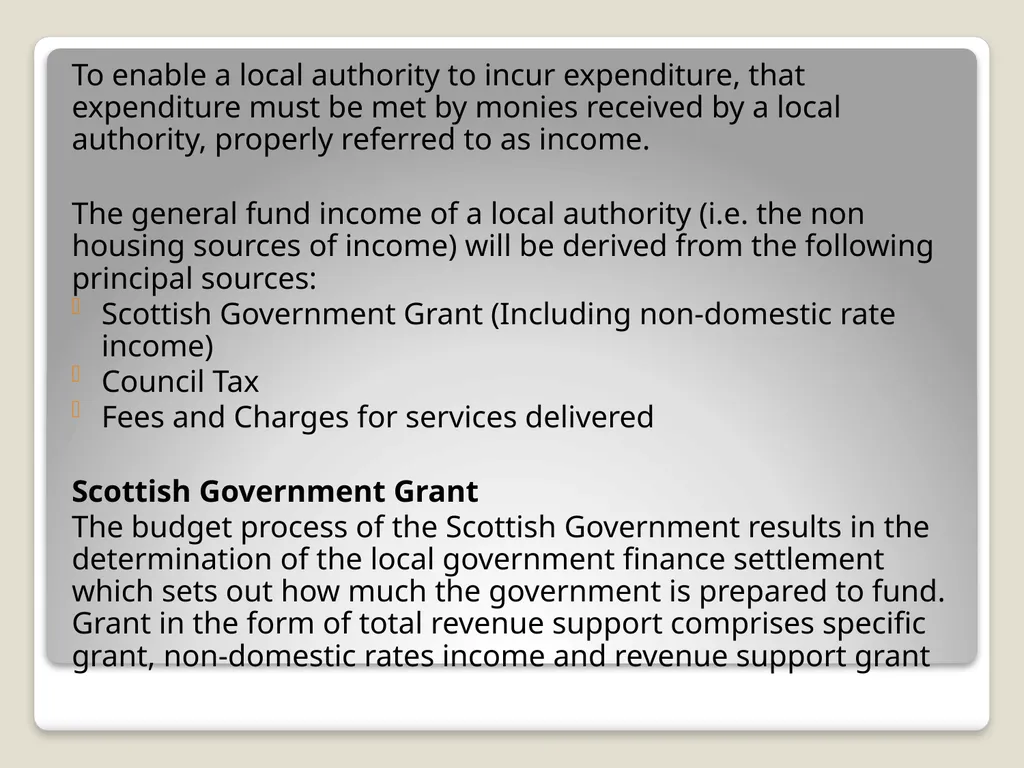 Local Government Finance Introduction Local - slide 5 of 41