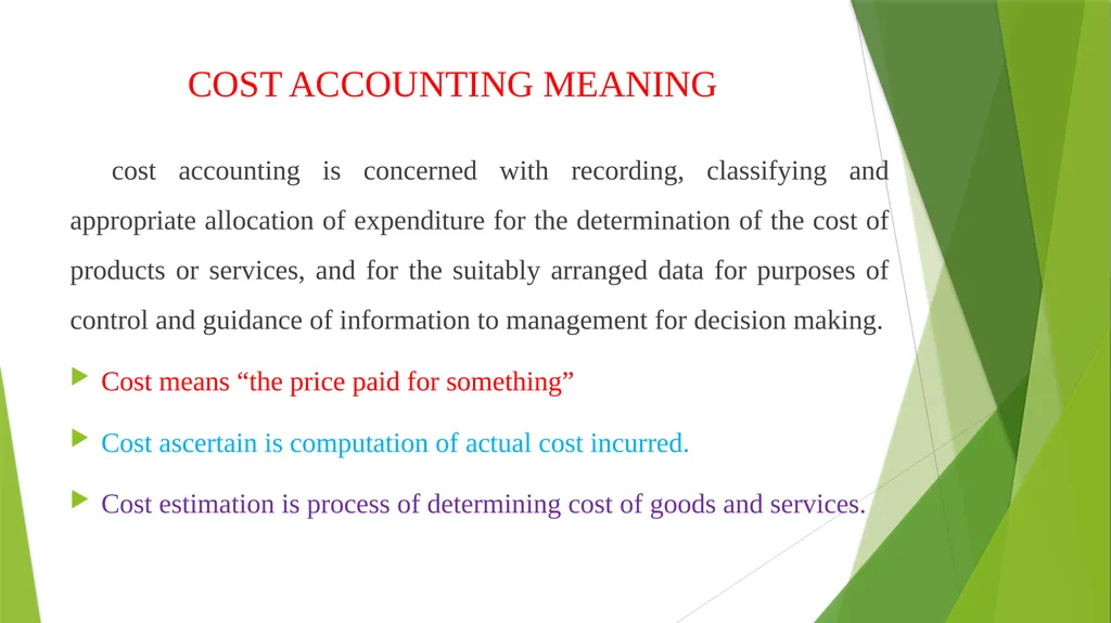 COST AND MANAGEMENT ACCOUNTING INTRODUCTION - slide 6 of 16