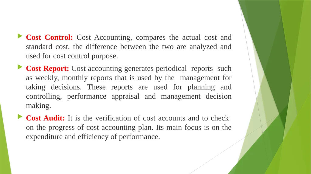 COST AND MANAGEMENT ACCOUNTING INTRODUCTION - slide 12 of 16