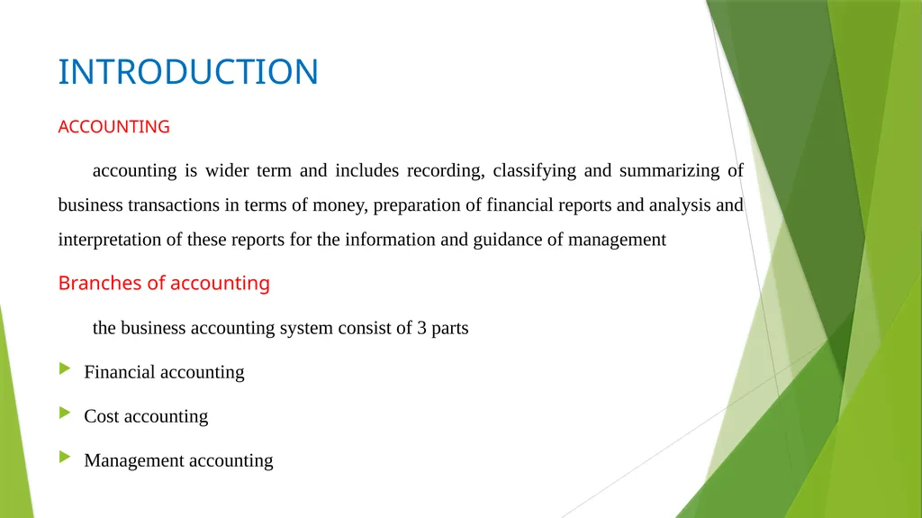 COST AND MANAGEMENT ACCOUNTING INTRODUCTION - slide 2 of 16