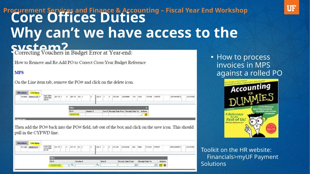 Fiscal Year End Workshop 2019 Procurement - slide 12 of 23