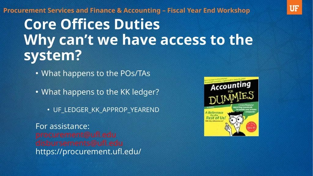 Fiscal Year End Workshop 2019 Procurement - slide 8 of 23