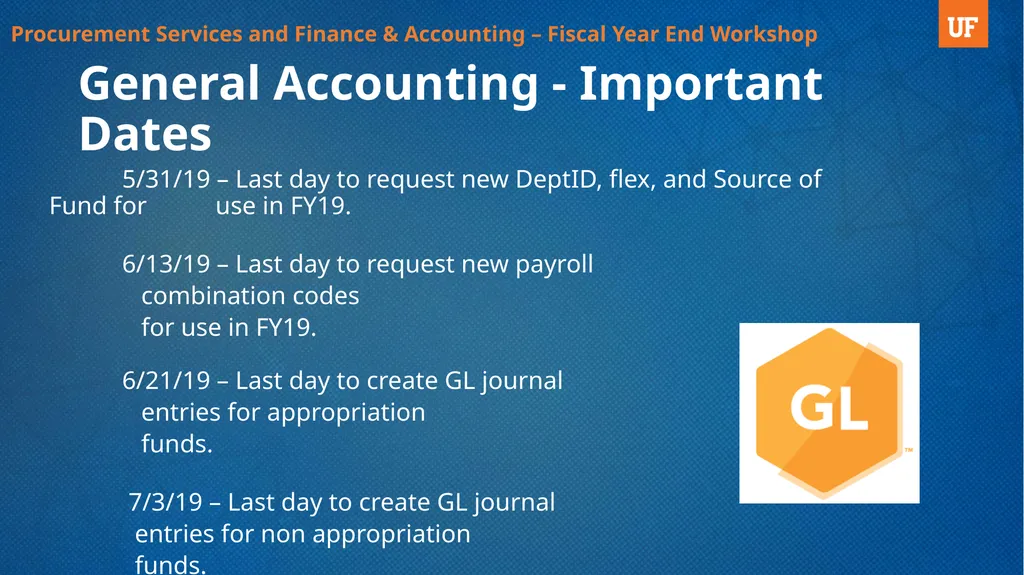Fiscal Year End Workshop 2019 Procurement - slide 19 of 23
