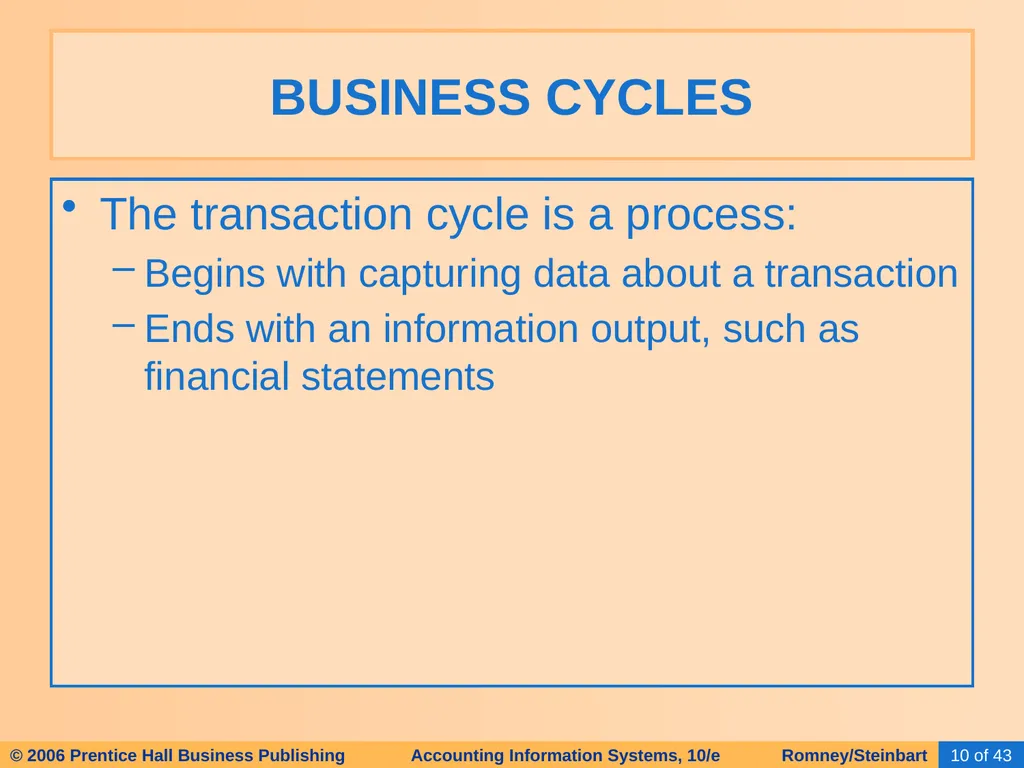 HAPTER 2 Overview of Business Processes - slide 10 of 111