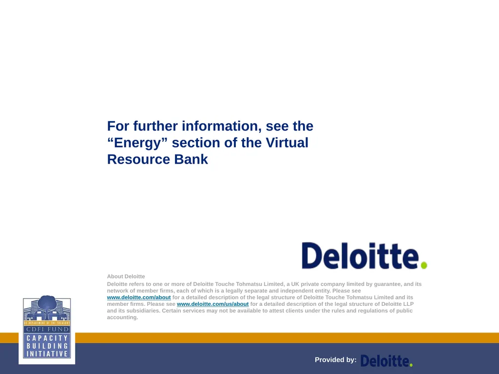 Training Module: Energy Improvement Loans CDFI - slide 7 of 7