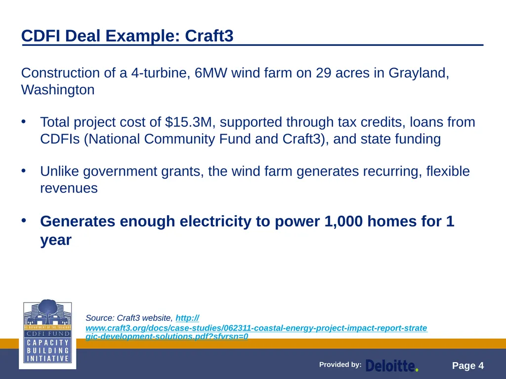 Training Module: Energy Improvement Loans CDFI - slide 4 of 7