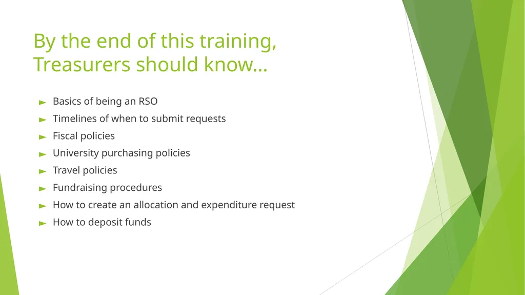 RSO Treasurer Training Presenter: Dan Lenhart, - slide 2 of 22
