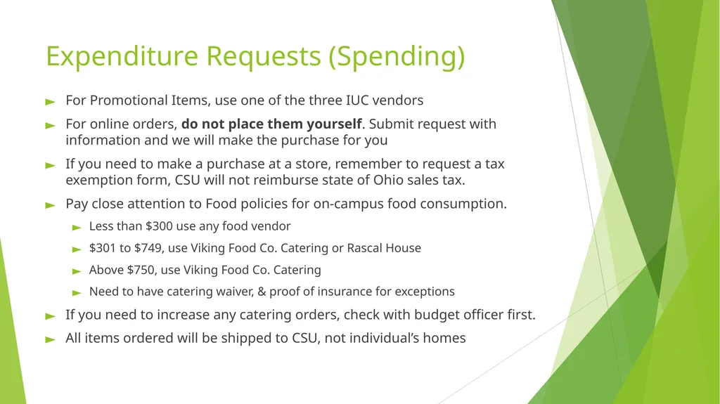 RSO Treasurer Training Presenter: Dan Lenhart, - slide 13 of 22