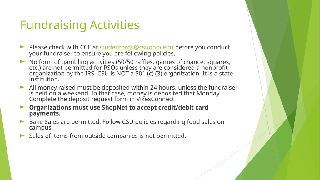 RSO Treasurer Training Presenter: Dan Lenhart, - slide 19 of 22