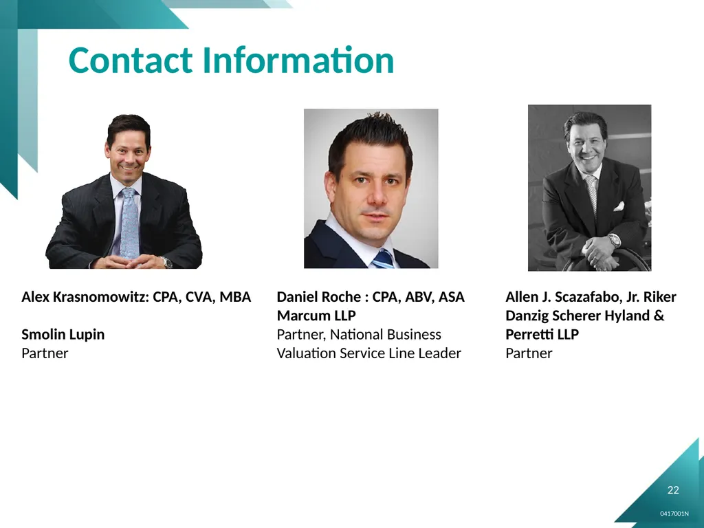 “Dedicated to Enhancing the Legal Profession - slide 22 of 27