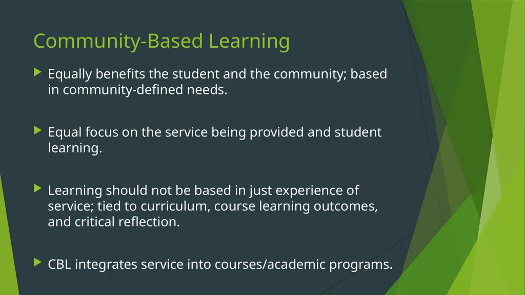 Community-Based Learning Meghan Ashlin Rich, - slide 9 of 27