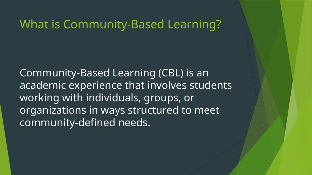 Community-Based Learning Meghan Ashlin Rich, - slide 2 of 27