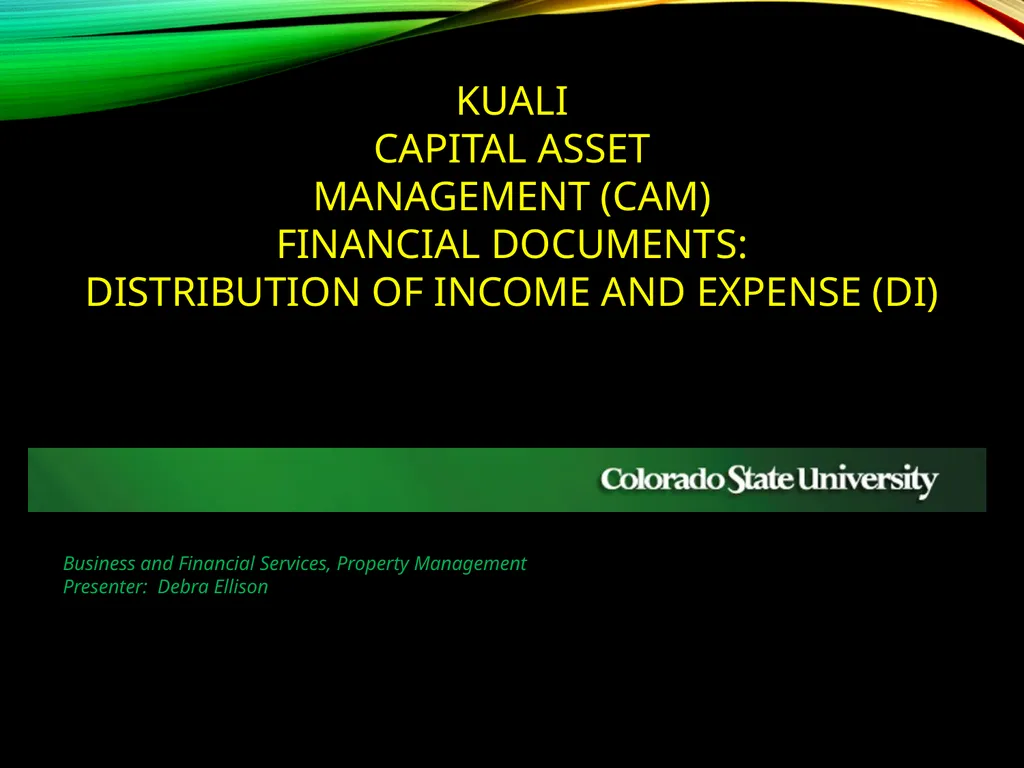 KUALI CAPITAL ASSET MANAGEMENT (CAM) FINANCIAL