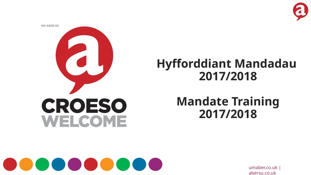 Hyfforddiant Mandadau 2017/2018 Mandate Training - slide 1 of 18