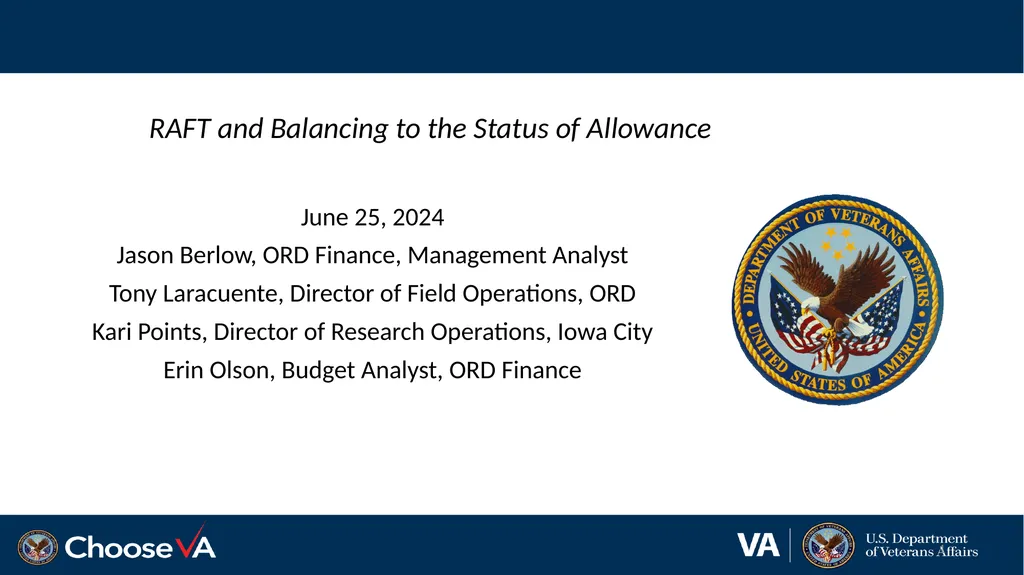 RAFT and Balancing to the Status of Allowance 1