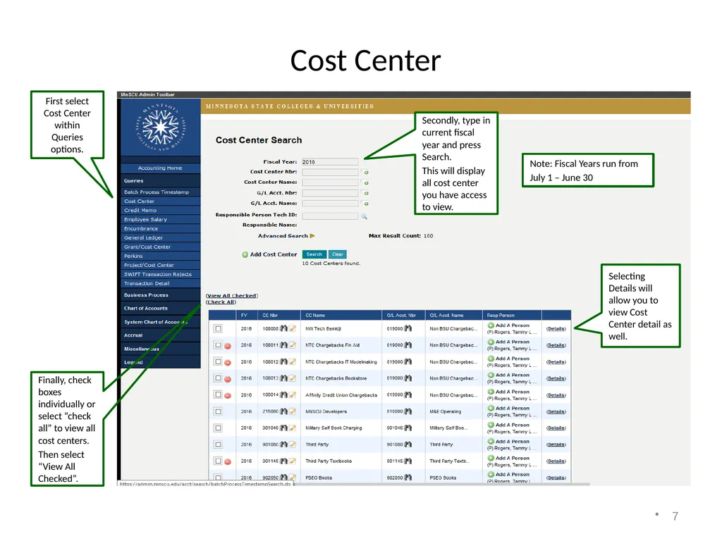 Accounting on the Web Training 1 Accessing - slide 7 of 23