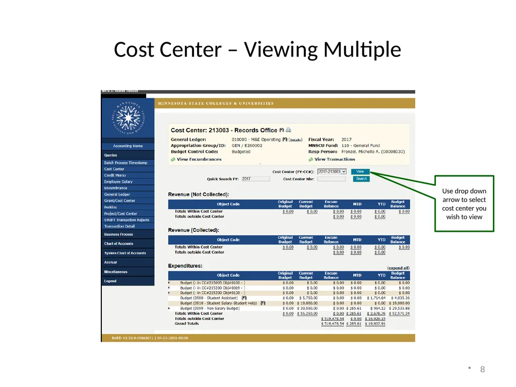 Accounting on the Web Training 1 Accessing - slide 8 of 23