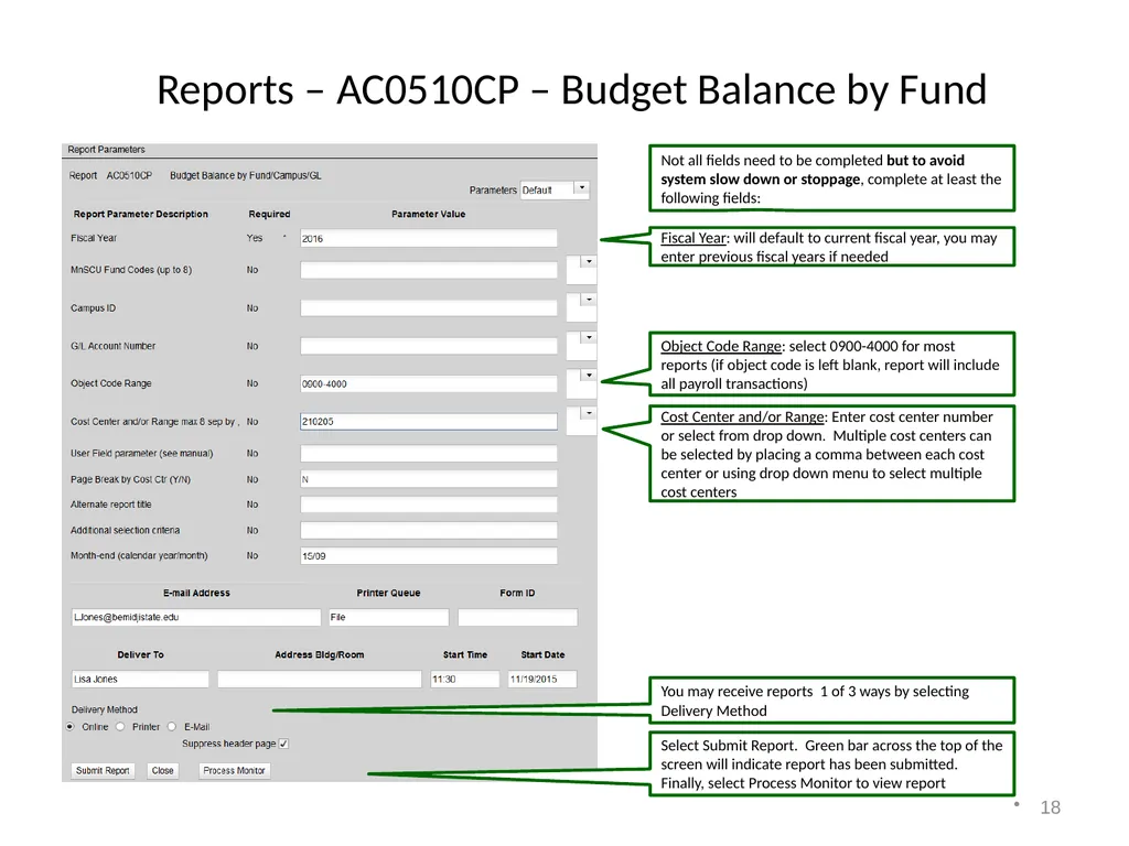Accounting on the Web Training 1 Accessing - slide 18 of 23