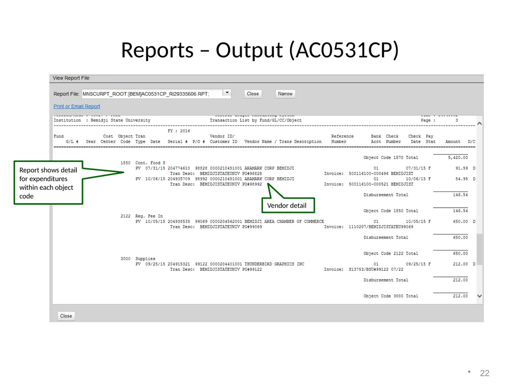 Accounting on the Web Training 1 Accessing - slide 22 of 23