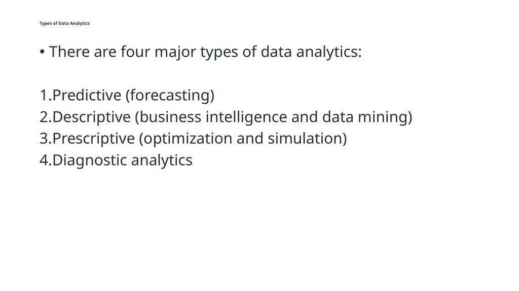 Data Analytics What is Data Analytics Data - slide 4 of 48