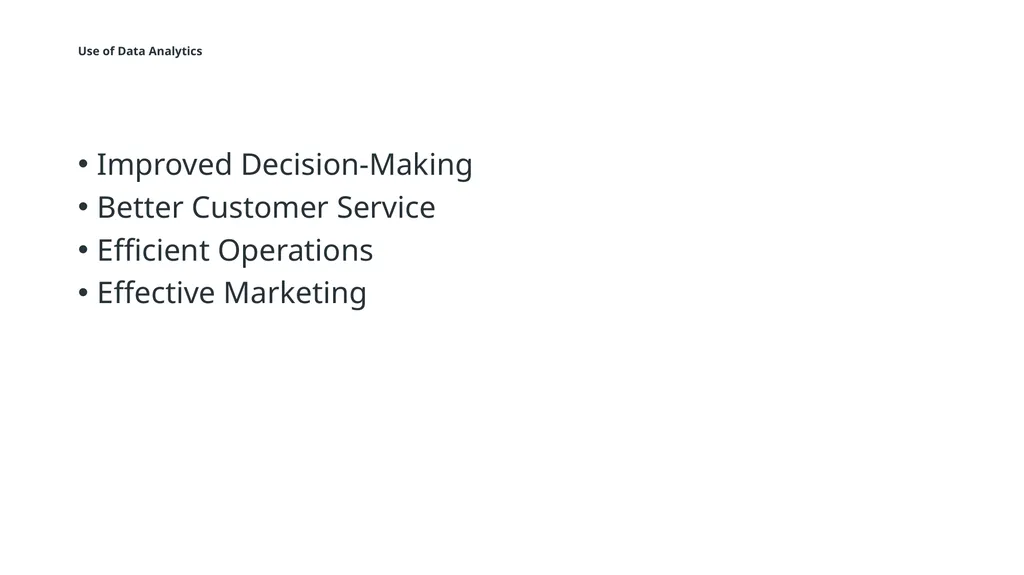 Data Analytics What is Data Analytics Data - slide 3 of 48