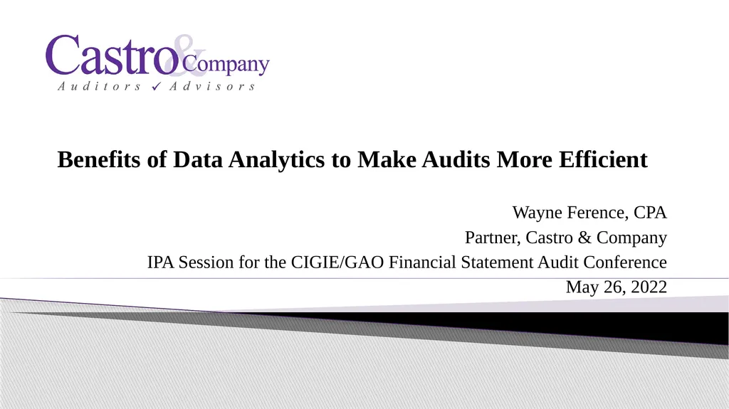 Benefits of Data Analytics to Make Audits More