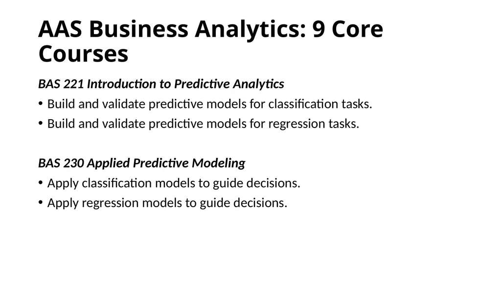 Developing Analytics Curriculum for the Community - slide 21 of 24