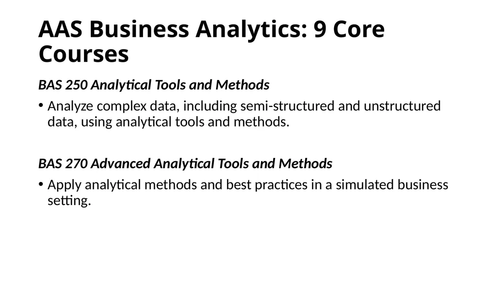 Developing Analytics Curriculum for the Community - slide 22 of 24