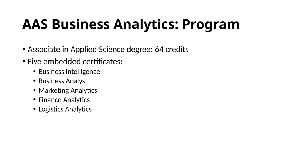 Developing Analytics Curriculum for the Community - slide 18 of 24