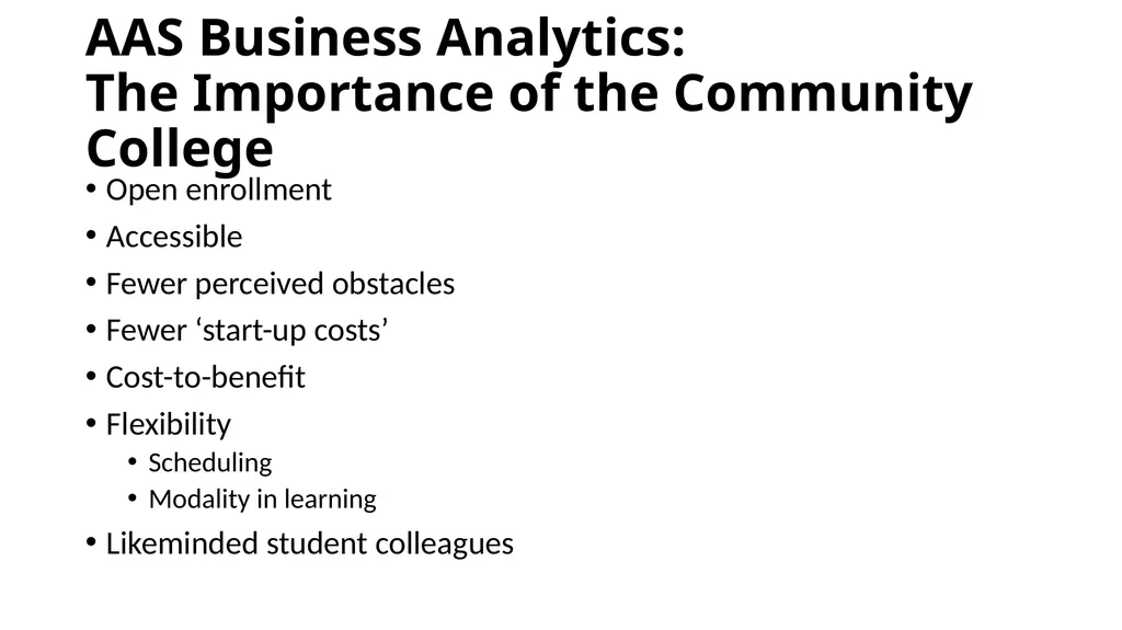 Developing Analytics Curriculum for the Community - slide 8 of 24