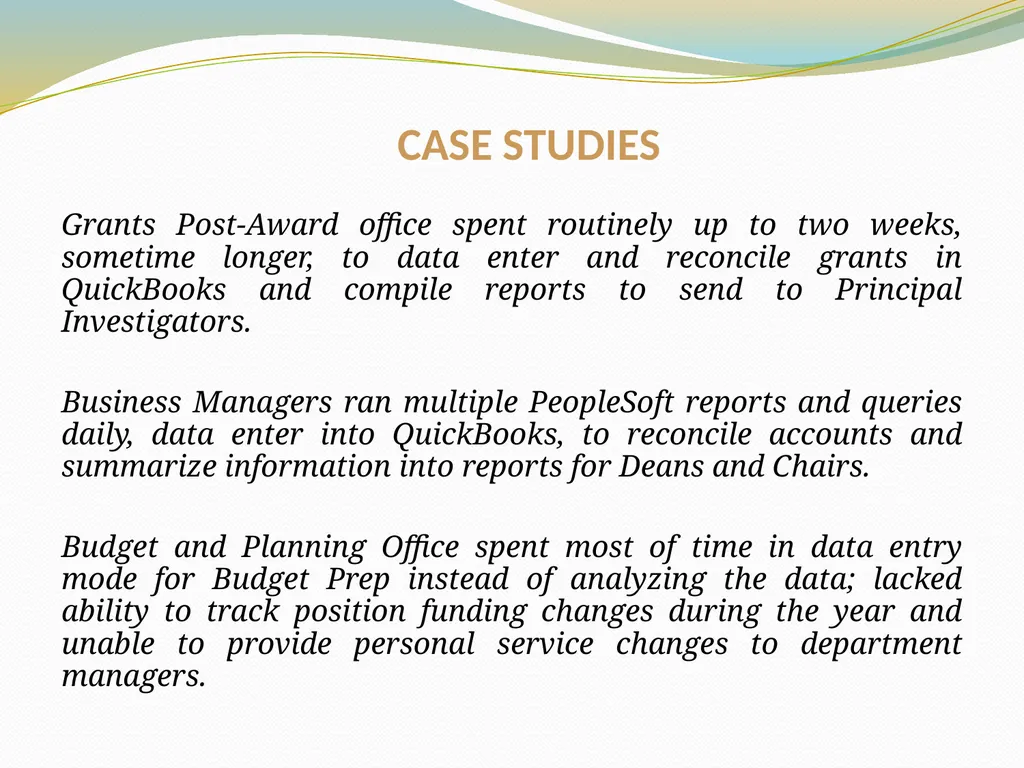 BUDGET AND FINANCIAL REPORTING FOR THE ENTERPRISE - slide 6 of 33