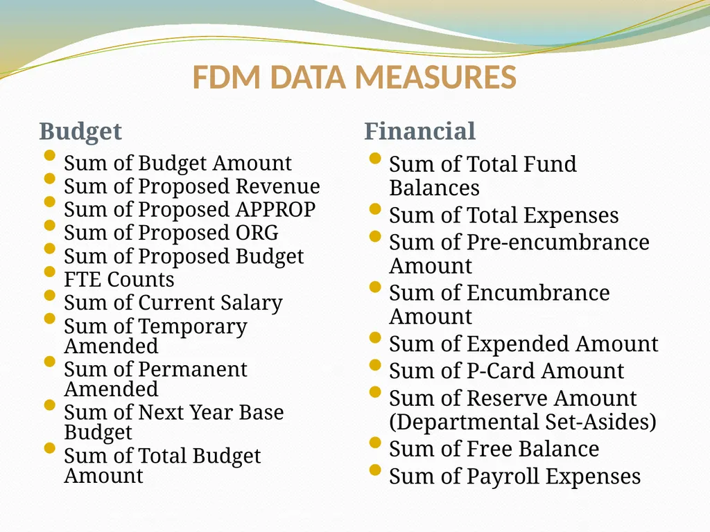 BUDGET AND FINANCIAL REPORTING FOR THE ENTERPRISE - slide 26 of 33