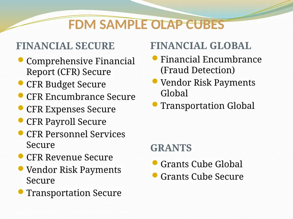 BUDGET AND FINANCIAL REPORTING FOR THE ENTERPRISE - slide 24 of 33