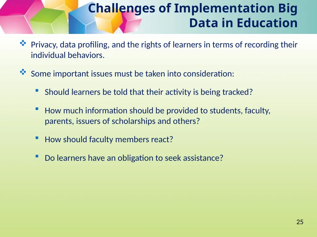 Big Data, Learning Analytics and Education - slide 24 of 28
