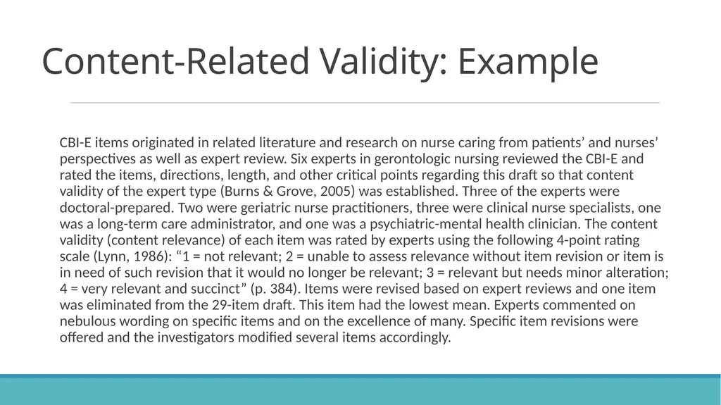 Instrument Development: Measures of Caring and - slide 41 of 64