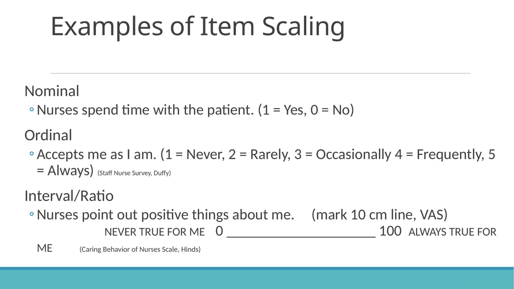 Instrument Development: Measures of Caring and - slide 20 of 64