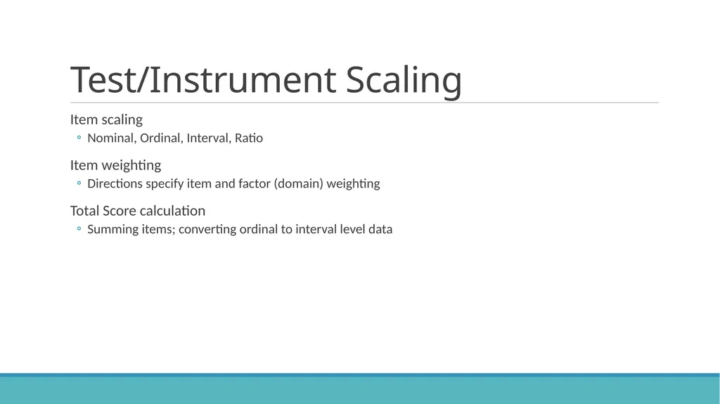 Instrument Development: Measures of Caring and - slide 16 of 64