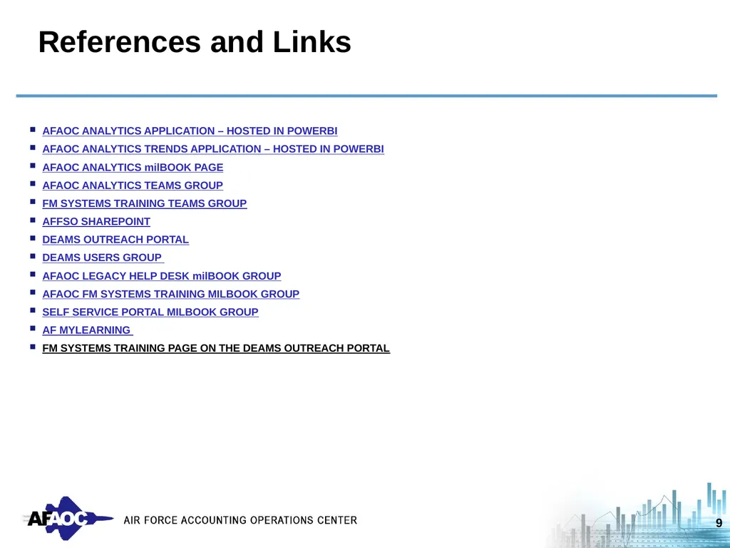 AFAOC Data Analytics: Leveraging Business - slide 9 of 9