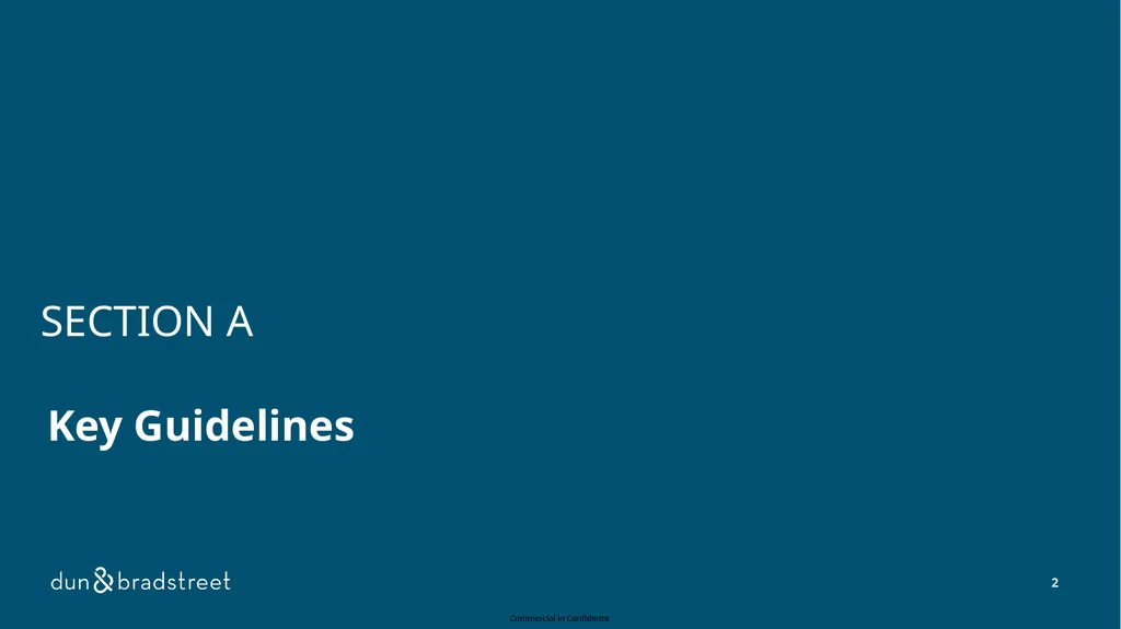 COMMERCIAL IN CONFIDENCE CASE FOR EXCELLENCE FORM - slide 2 of 17