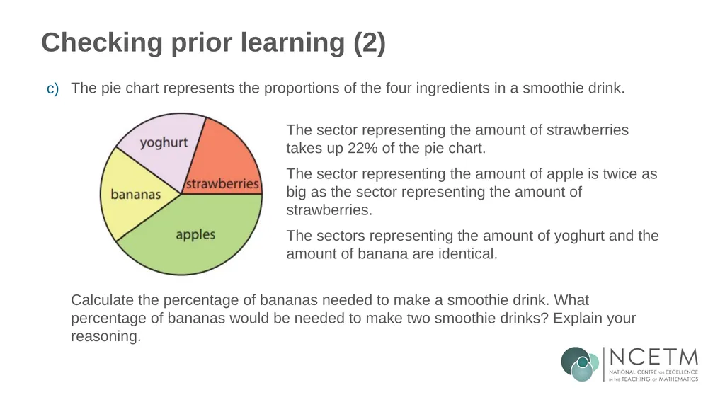 Constructing pie charts from different data - slide 11 of 34
