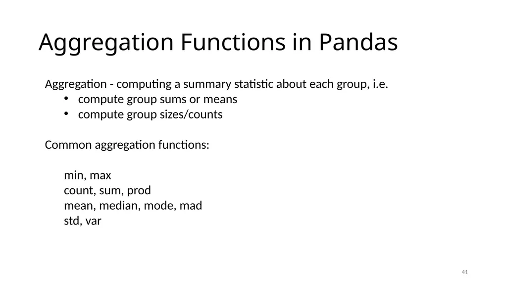 Python for Data Analysis Research Computing - slide 41 of 47