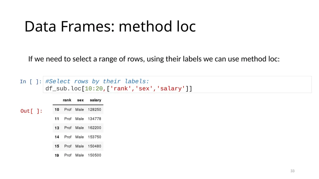 Python for Data Analysis Research Computing - slide 33 of 47