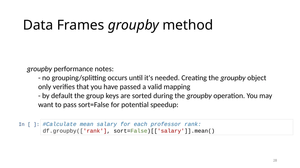 Python for Data Analysis Research Computing - slide 28 of 47