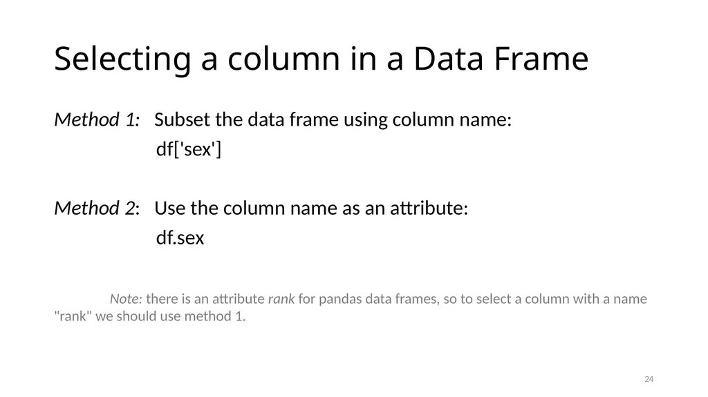 Python for Data Analysis Research Computing - slide 24 of 47