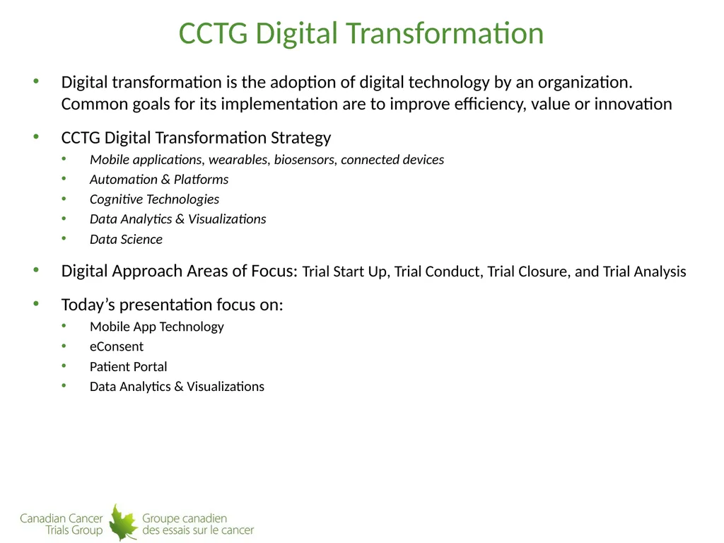 Technological Advances in Clinical Trial Conduct: - slide 4 of 18