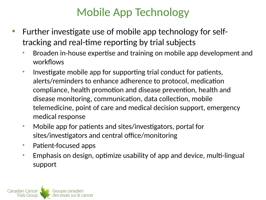 Technological Advances in Clinical Trial Conduct: - slide 7 of 18