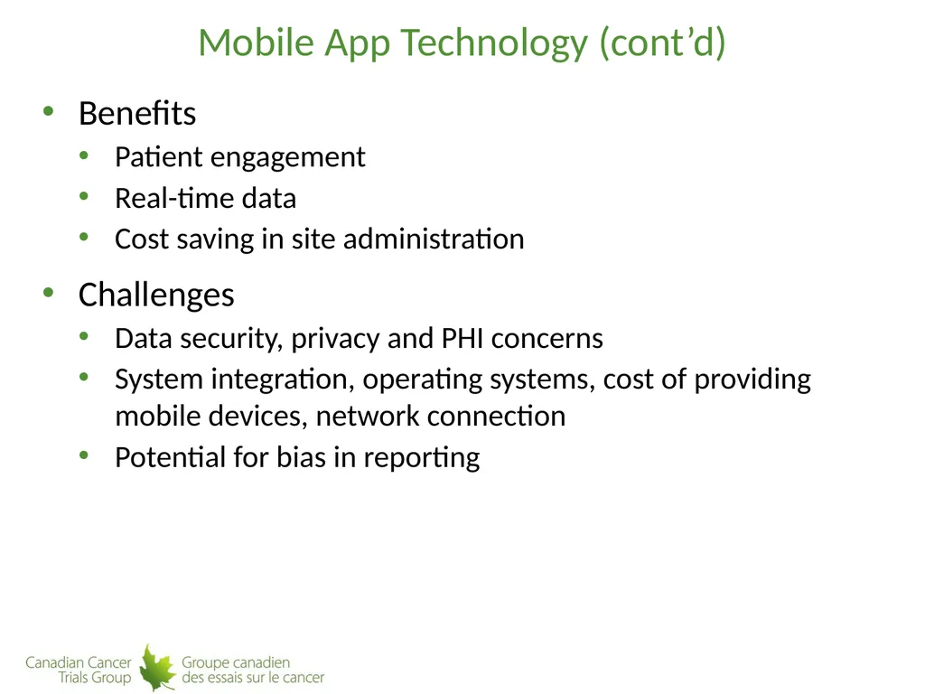 Technological Advances in Clinical Trial Conduct: - slide 8 of 18