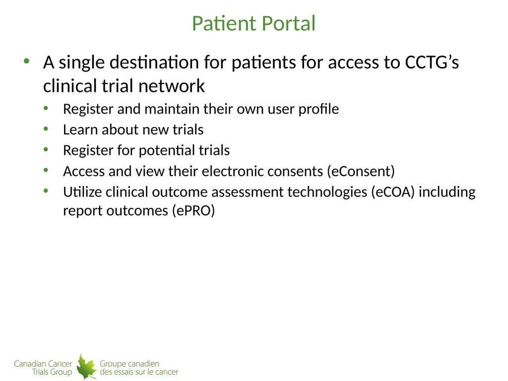 Technological Advances in Clinical Trial Conduct: - slide 12 of 18