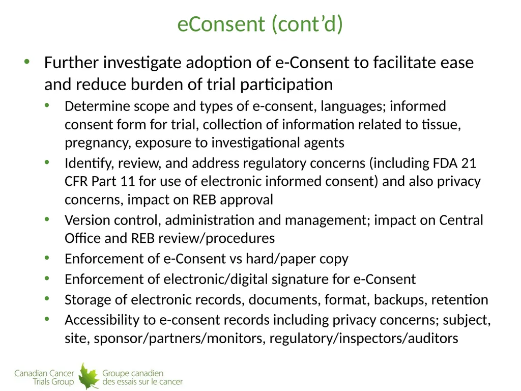 Technological Advances in Clinical Trial Conduct: - slide 10 of 18